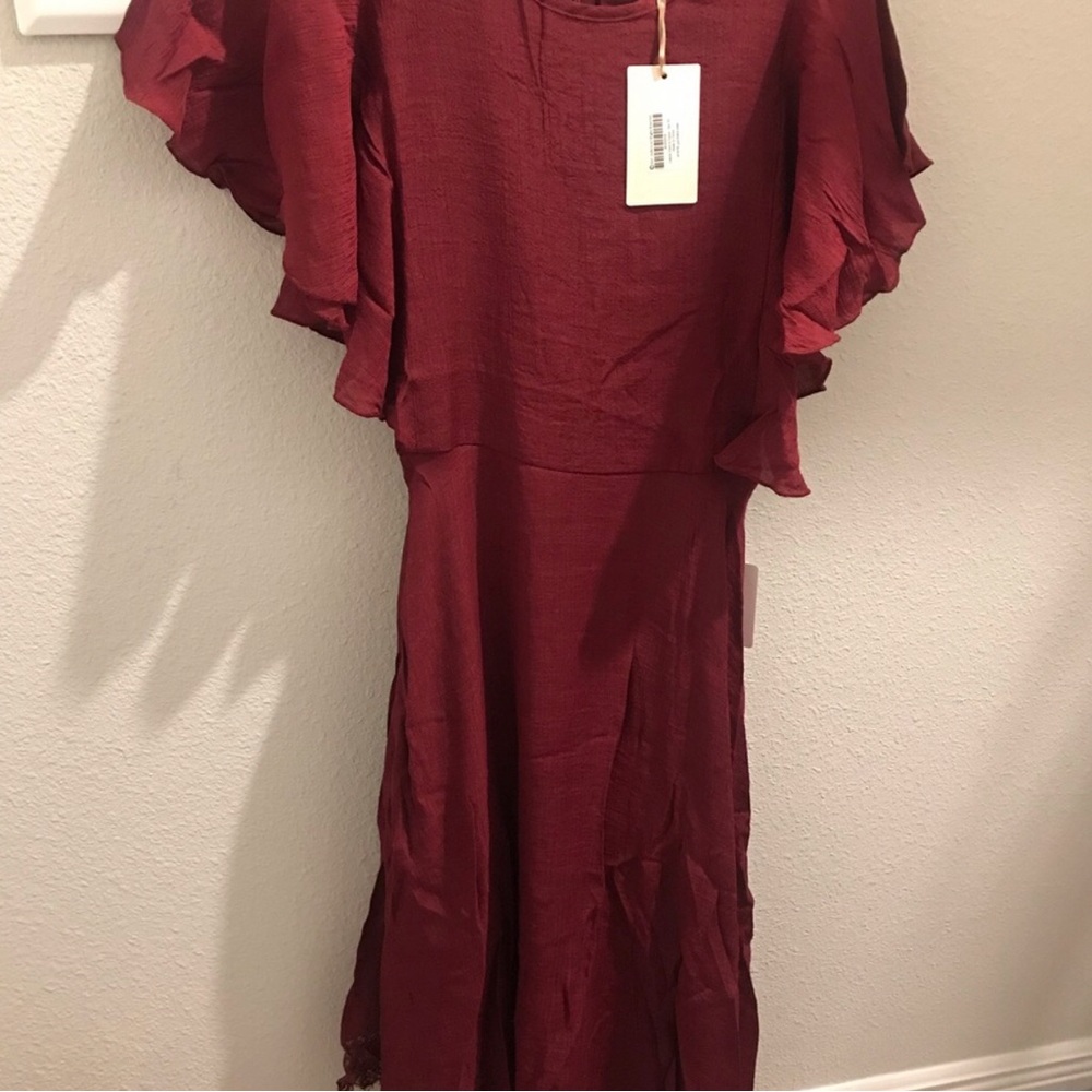Girls Joyfolie Lakynna Dress in Garnet Burgundy sz xsmall - Picture 6 of 7